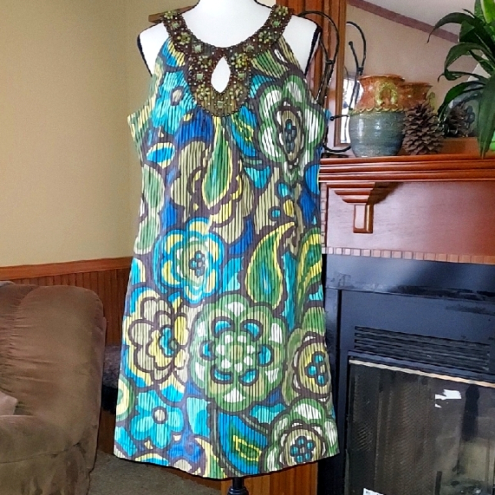 New Directions Multicolor Striped Dress